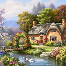 Схема вышивки «сказочный домик»