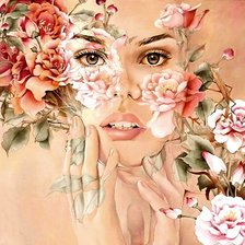 Схема вышивки «девушка»