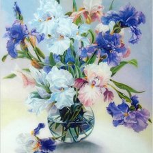 Схема вышивки «ирисы»