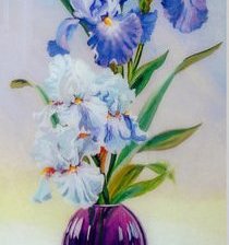 Схема вышивки «ирисы»