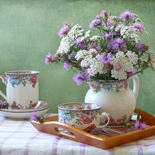 Схема вышивки «букет в вазе»