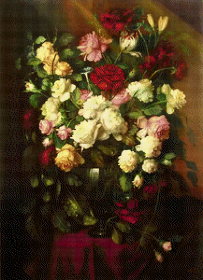 J.Furst - martwa natura z kwiatami - предпросмотр