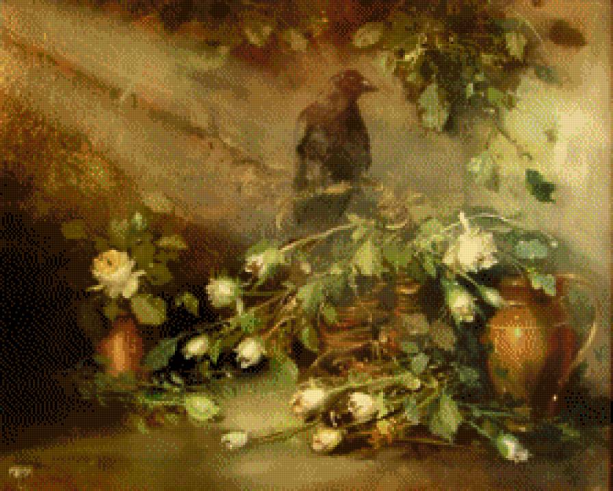 J.Furst - martwa natura z krukiem - предпросмотр