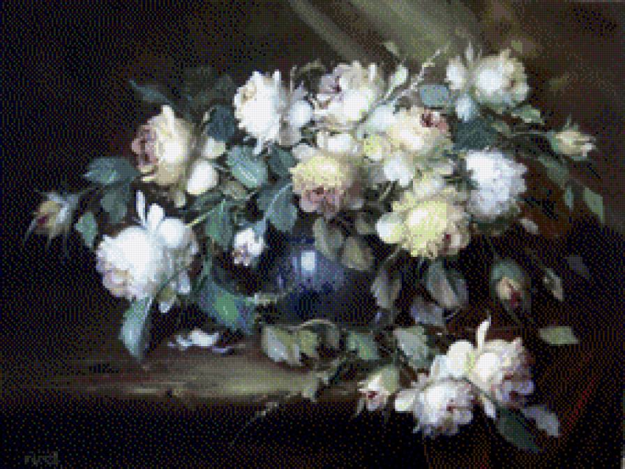 J.Furst - martwa natura z peoniami - предпросмотр