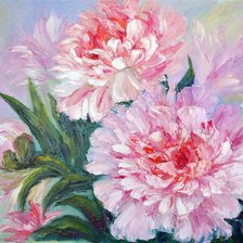 Схема вышивки «розовые пионы»