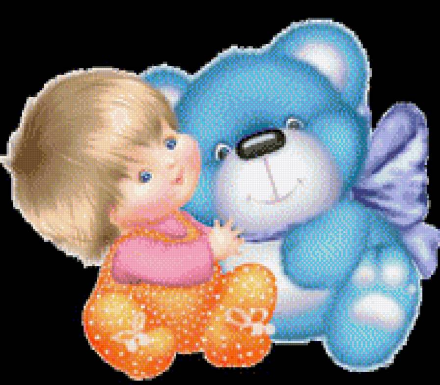 Мишка и малышка - предпросмотр