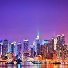 Схема вышивки «ночной город»