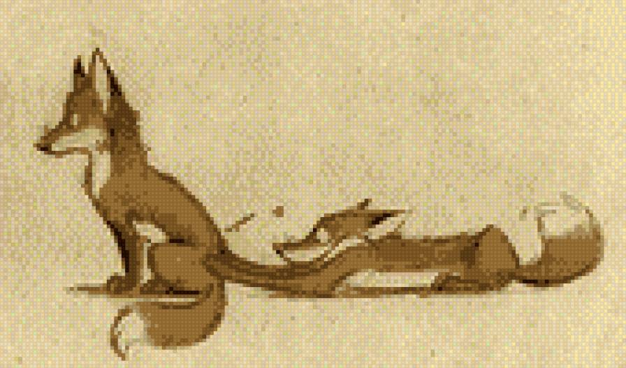 лисья пара - звери, животные, лиса - предпросмотр