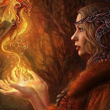 Схема вышивки «Огонь»