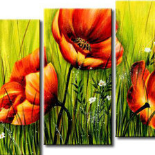 Схема вышивки «Маки луговые»