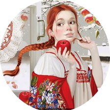 Схема вышивки «Девушка»