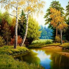 Схема вышивки «пейзаж»