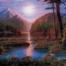 Схема вышивки «закат»