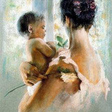 Схема вышивки «мать и дитя»