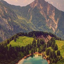 Схема вышивки «Горы»