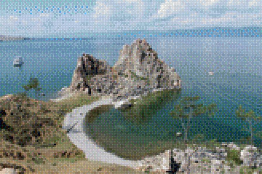 Скала Шаманка, остров Ольхон - природа, ольхон, байкал - предпросмотр