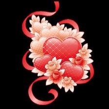 Схема вышивки «сердечки»