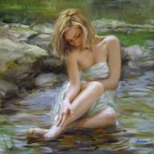 Схема вышивки «девушка»