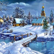 Схема вышивки «Зима»