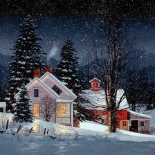 Схема вышивки «Зима»