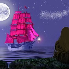 Схема вышивки «Алые паруса»