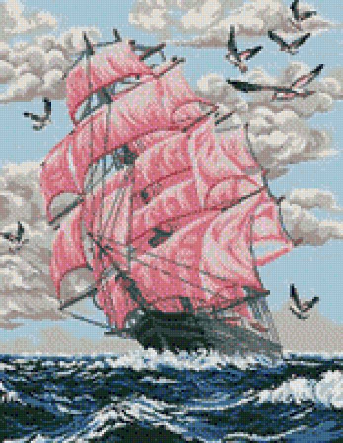 Фрегат - алые паруса, море, фрегат, романтика - предпросмотр