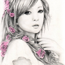 Схема вышивки «девушка»