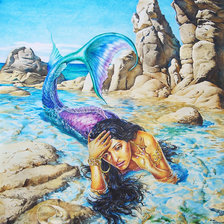 Схема вышивки «русалка»