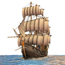 Схема вышивки «Парусник»