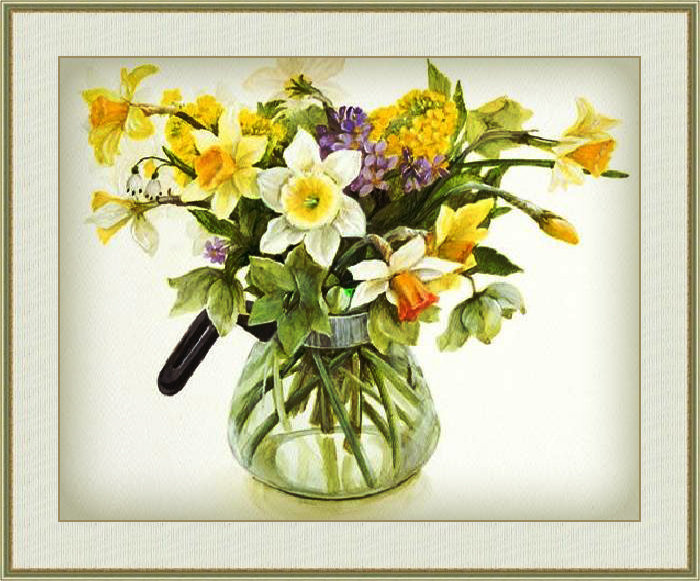 Акварель 11 - цветы, букет - оригинал