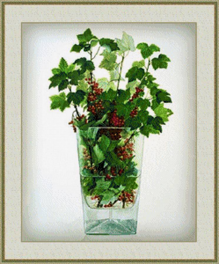 Акварель 17 - красная смородина, натюрморт - предпросмотр