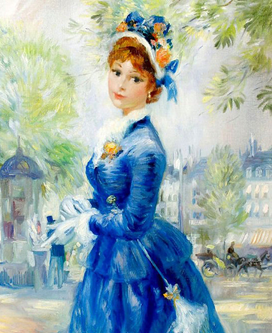 дама в голубом - дама, девушка, леди - оригинал