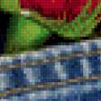 Предпросмотр схемы вышивки «Розы в джинсе» (№701439)