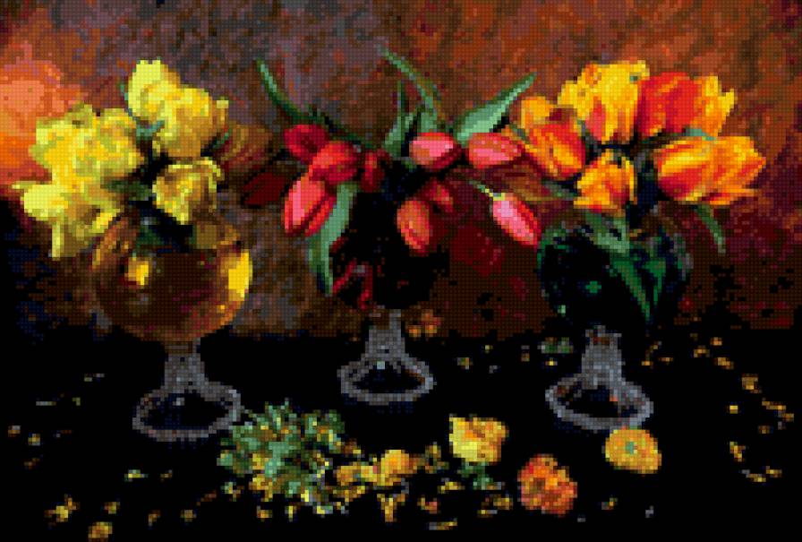 №701642 - цветы, тюльпаны, букет, натюрморт - предпросмотр