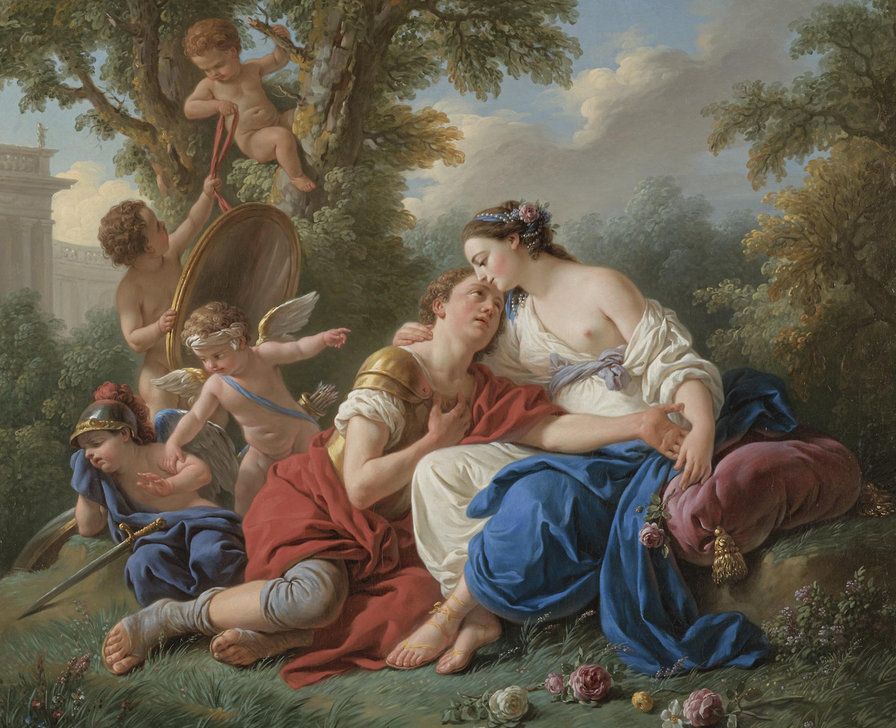 Louis-Jean-François Lagrenée, Rinaldo and Armida, 1766 - оригинал