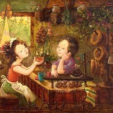 Схема вышивки «Маленькое кафе»