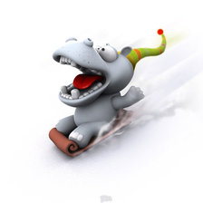 Схема вышивки «бегемот»