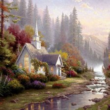 Схема вышивки «домик»