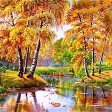 Схема вышивки «осень золотая»