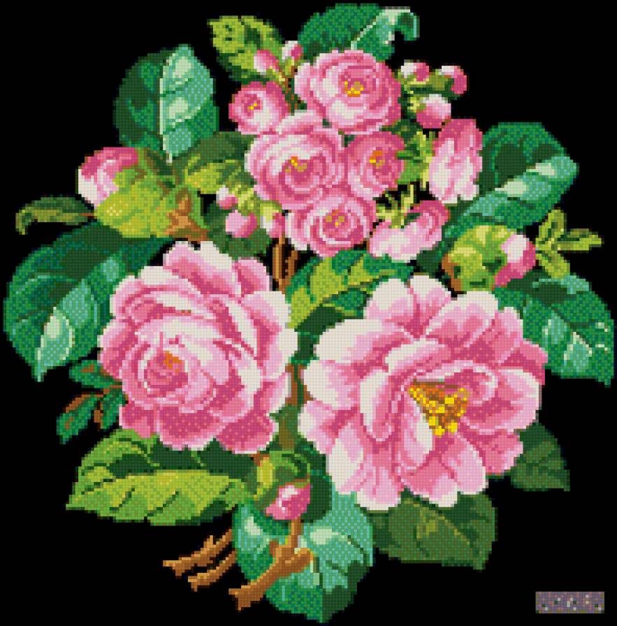 серия "подушки" - подушка.роза - предпросмотр