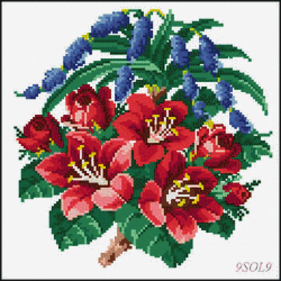 серия "подушки" - подушка.цветы. - предпросмотр