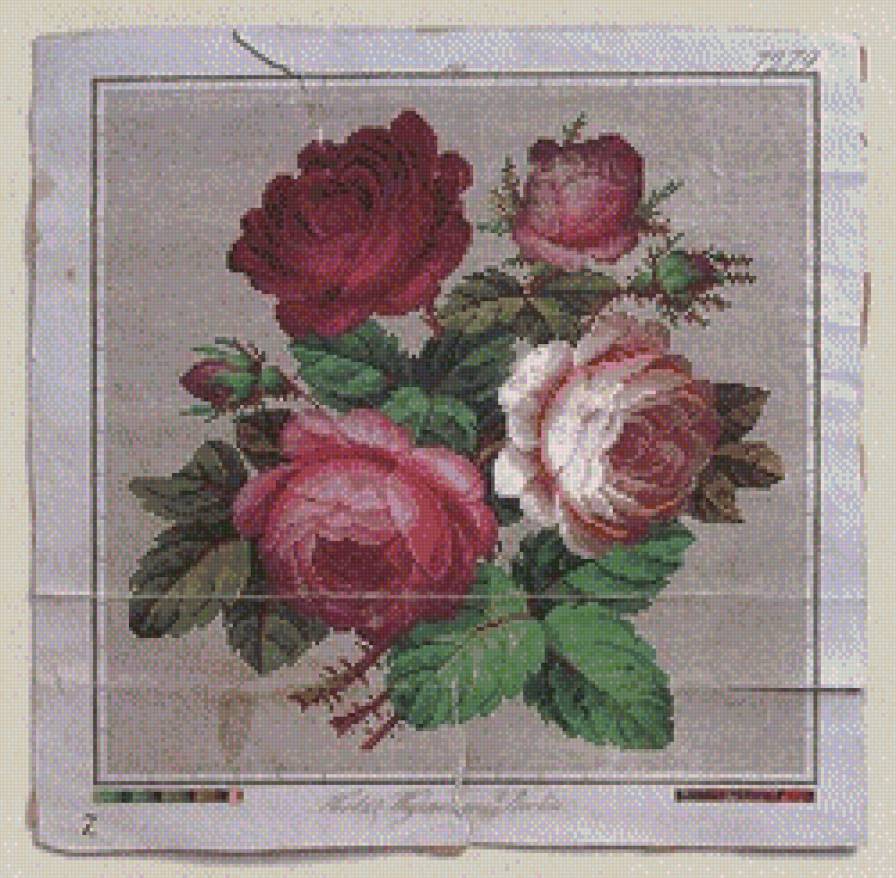 серия "подушки" - подушка.розы - предпросмотр