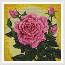 Схема вышивки «роза»