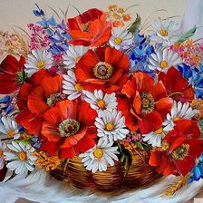 Схема вышивки «полевые цветы»