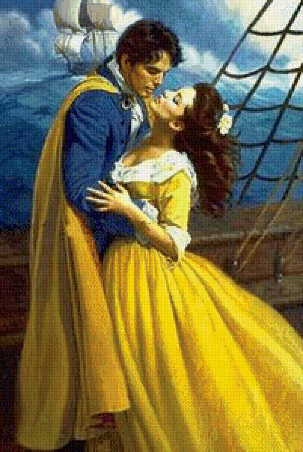 любовный роман - пара, любовь, корабль, море, двое, роман - предпросмотр