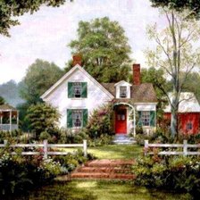 Схема вышивки «дом»