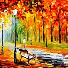 Схема вышивки «осень в парке»