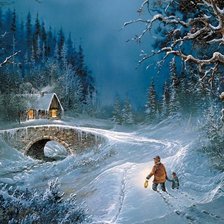 Схема вышивки «Зима»