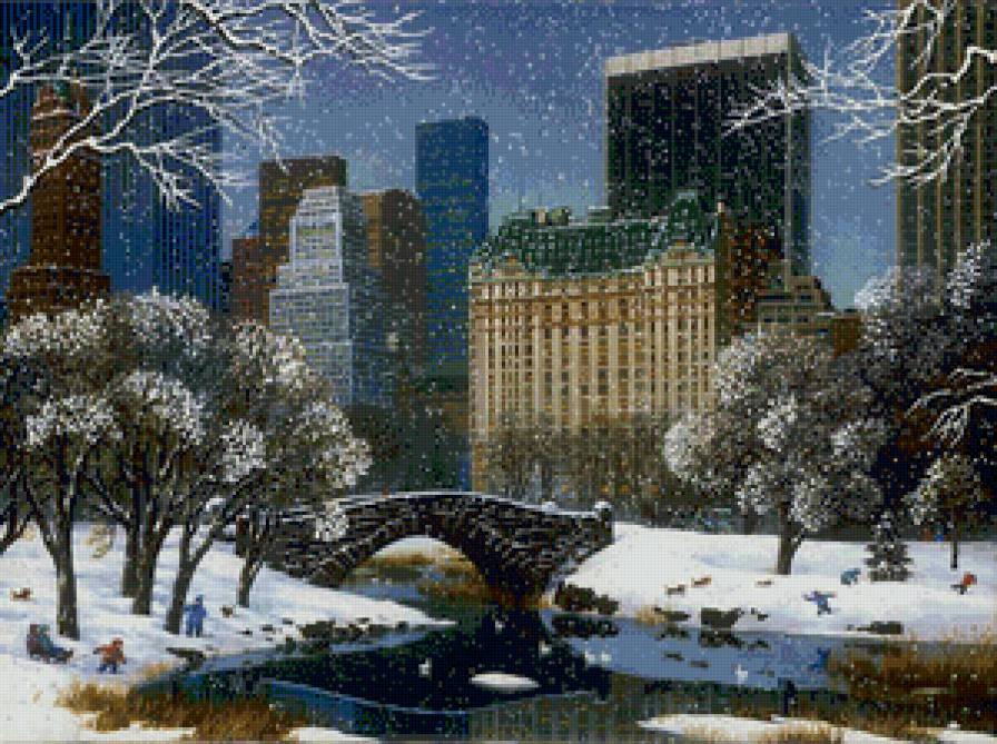 Зимний город - предпросмотр