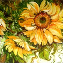 Схема вышивки «подсолнухи2»
